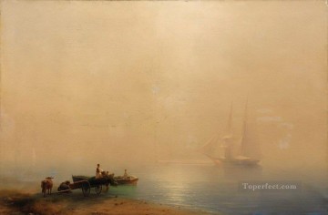 misty morning Romantic Ivan Aivazovsky Russian Oil Paintings